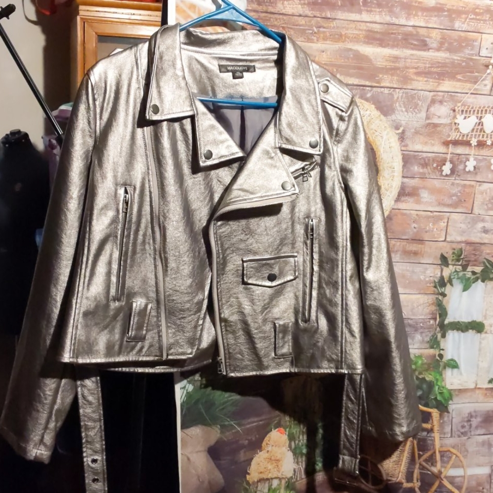 Silver pleather jacket
